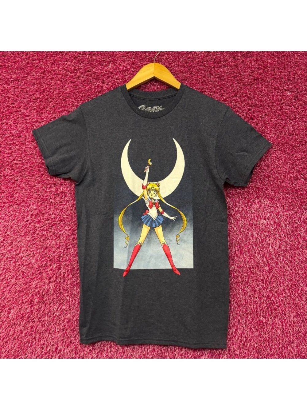 Sailor Moon Crescent Moon Wand Pretty Guardian Anime Tee Small